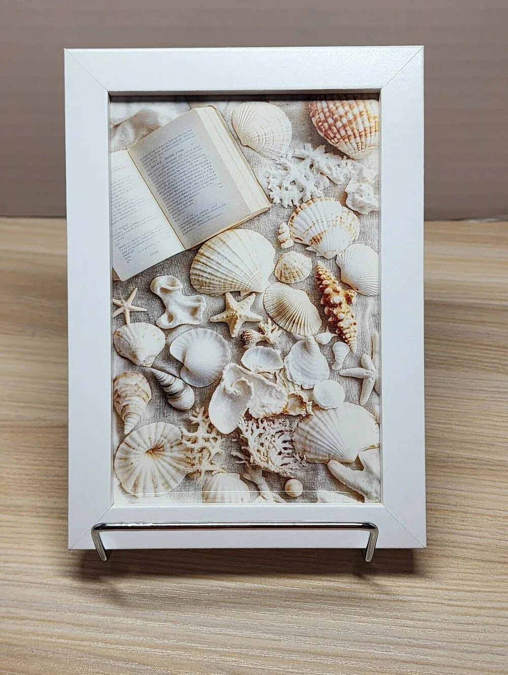White Coastal Seashell Framed Wall Art - Beach Accent